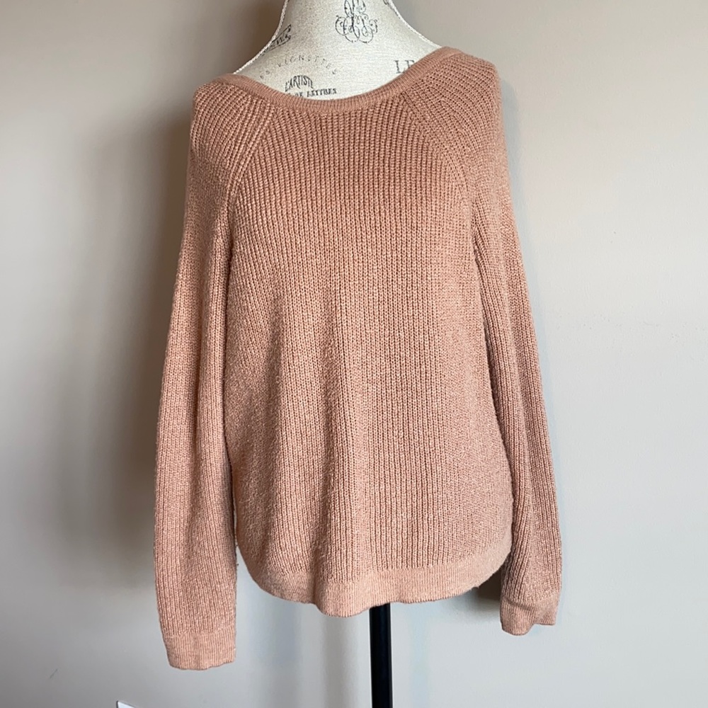 Brown Open Back Sweater!